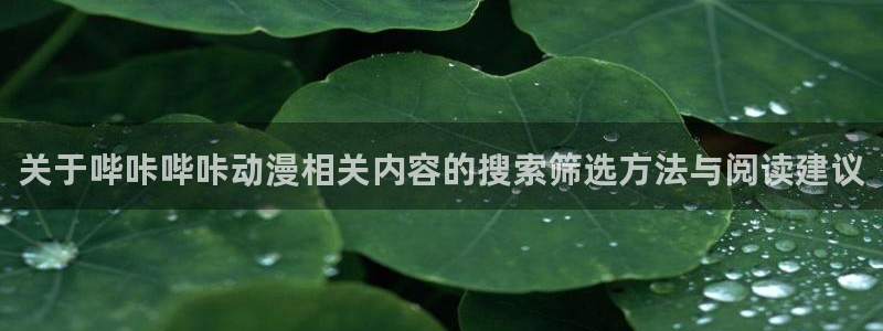汗汗漫画大全高清版:关于哔咔哔咔动漫相关内容的搜索筛选方法与阅读建议配图